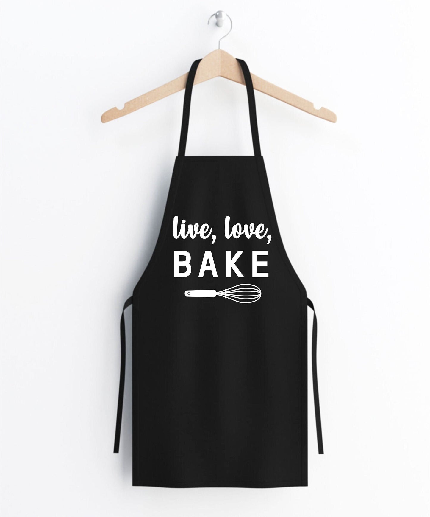 Live, Love, Bake Apron, Women’s Apron, Gifts for Bakers, Birthday Gift, Bakers Gift, Kitchen Apron, Clothe Design, D5005