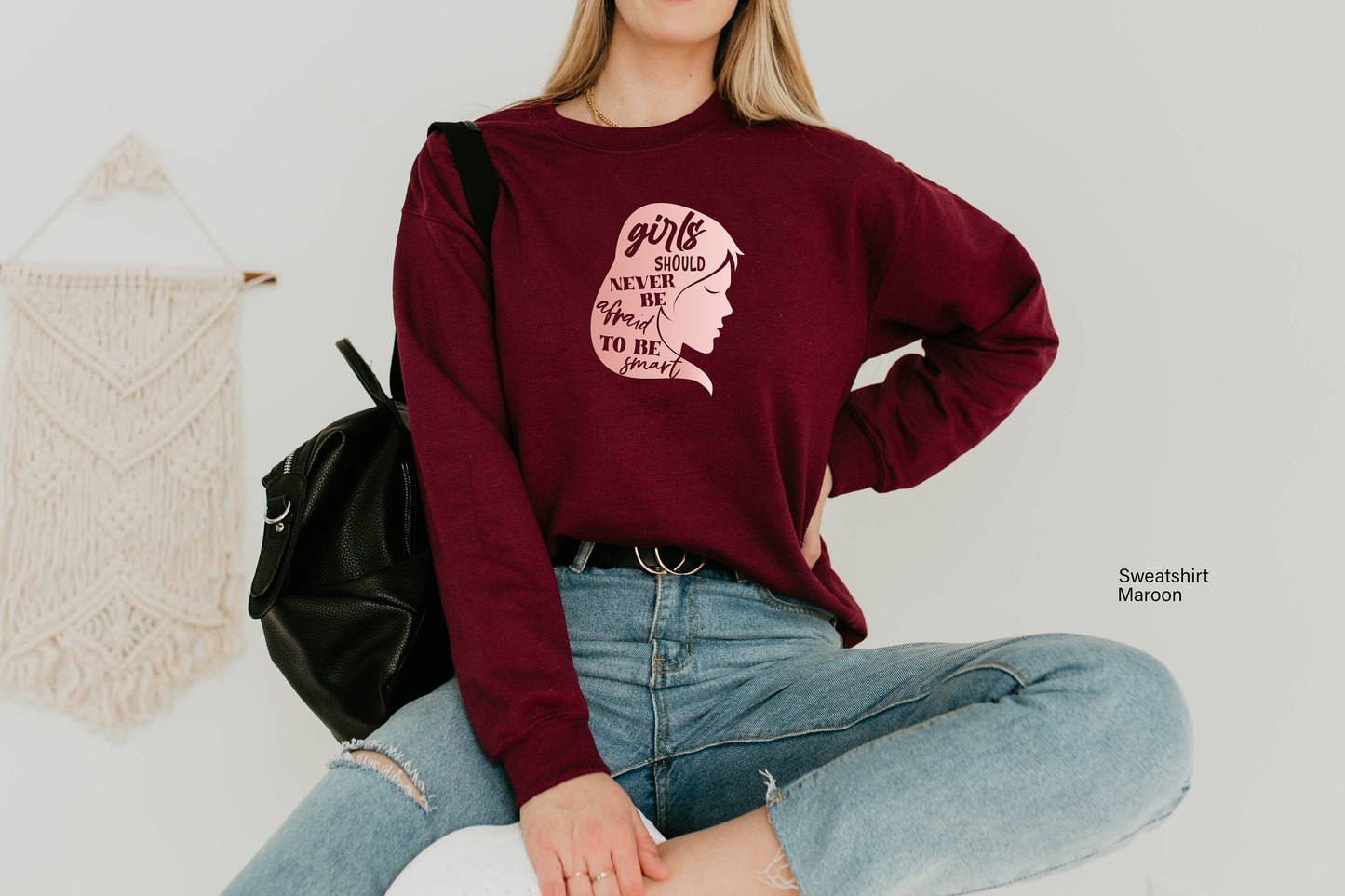 Girls should never be afraid to be smart Shirt, Girls Tshirts, Positive Girls Sweatshirt, Stronge Shirt, Brave Shirt, C6101