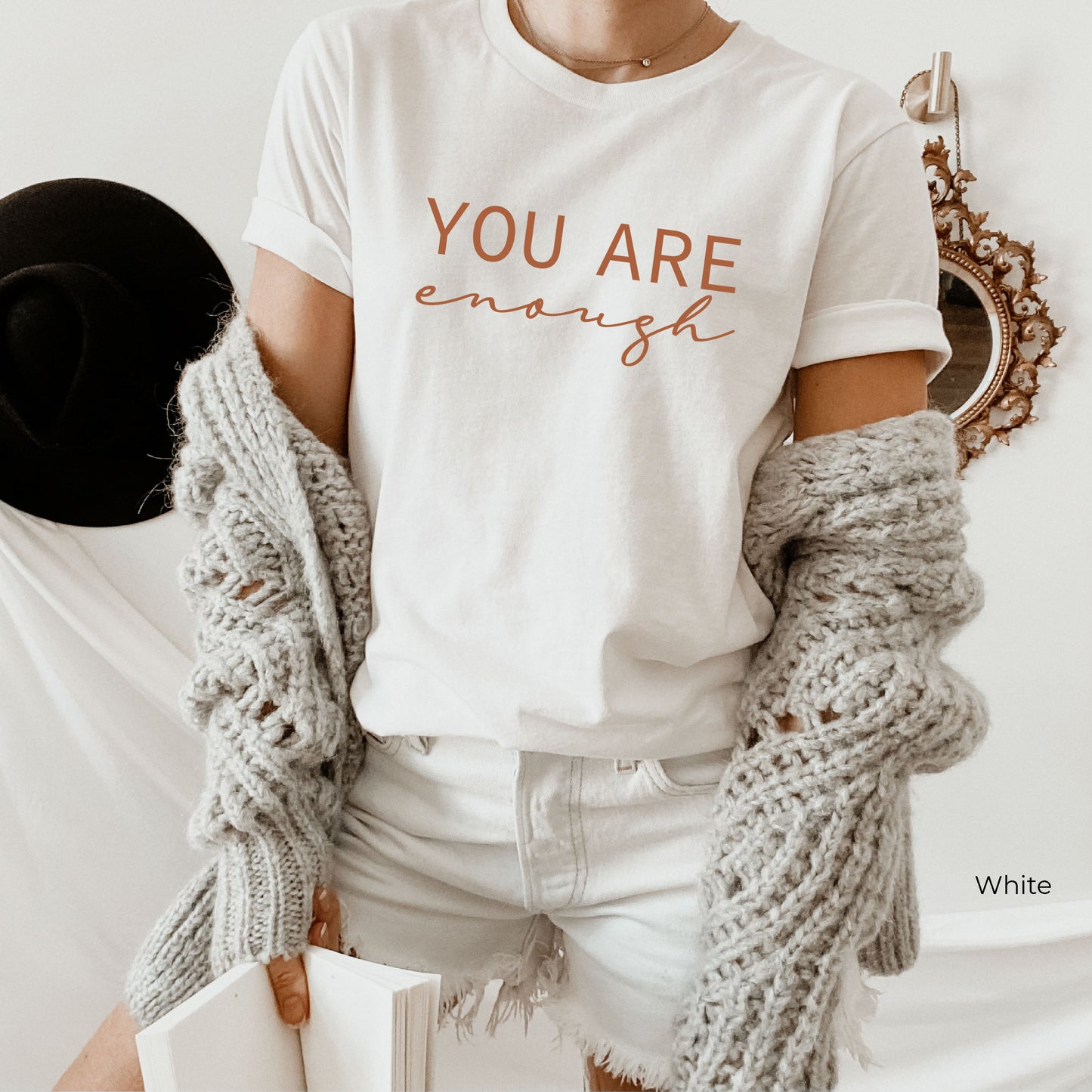 You are enough Shirt,Inspirational Shirt,Positive Quote Shirt, Mental health Shirt, Motivational Shirt, Mom Gift, Valentines Shirt,C6026