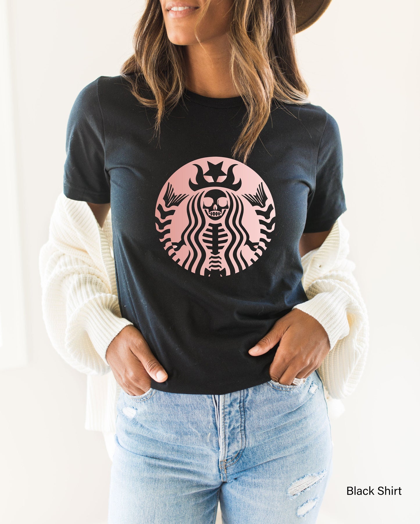 Skeleton Sweatshirt,Coffee Lover Shirt,Cute Halloween Shirt,Funny Halloween Gifts,Gift for Her,Skeleton Sweatshirt,Halloween Shirt, C5902
