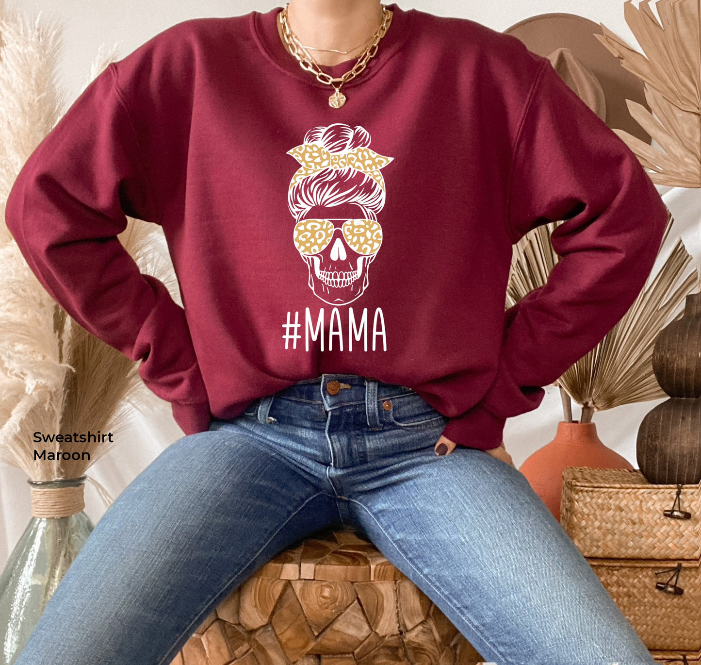 Skeleton Mama Sweatshirt, Halloween Mama Shirt, gift for mom, mom shirt, funny mom shirt, shirt for mom, mama shirt, funny shirt mom, C6170