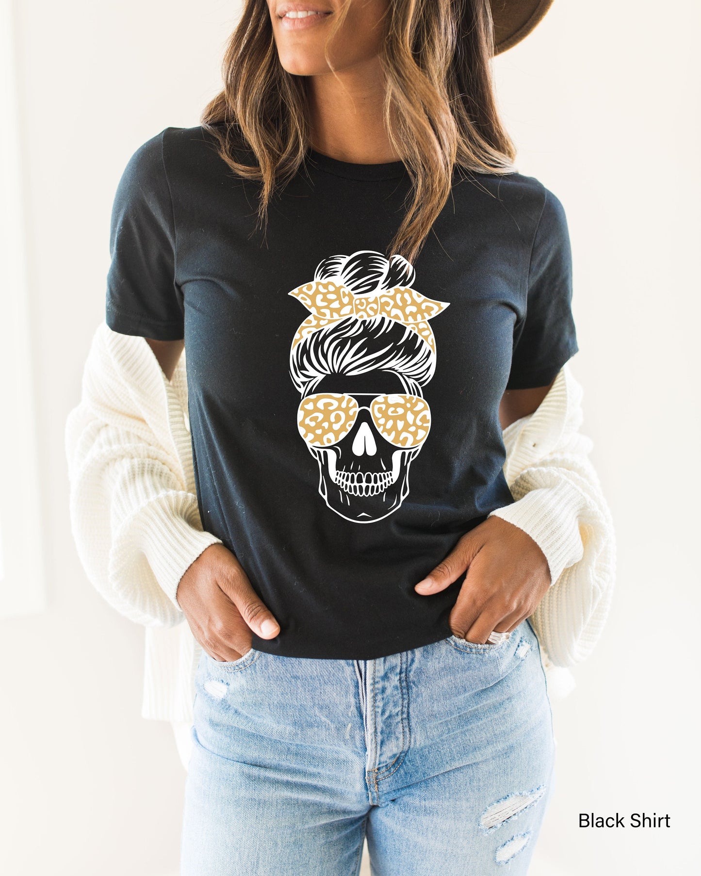 Skeleton Sweathirt,Skeleton Girl Sweatshirt,Skeletons Halloween Oversized Sweatshirt,Skull Sweatshirt,Skull Tee, C6171