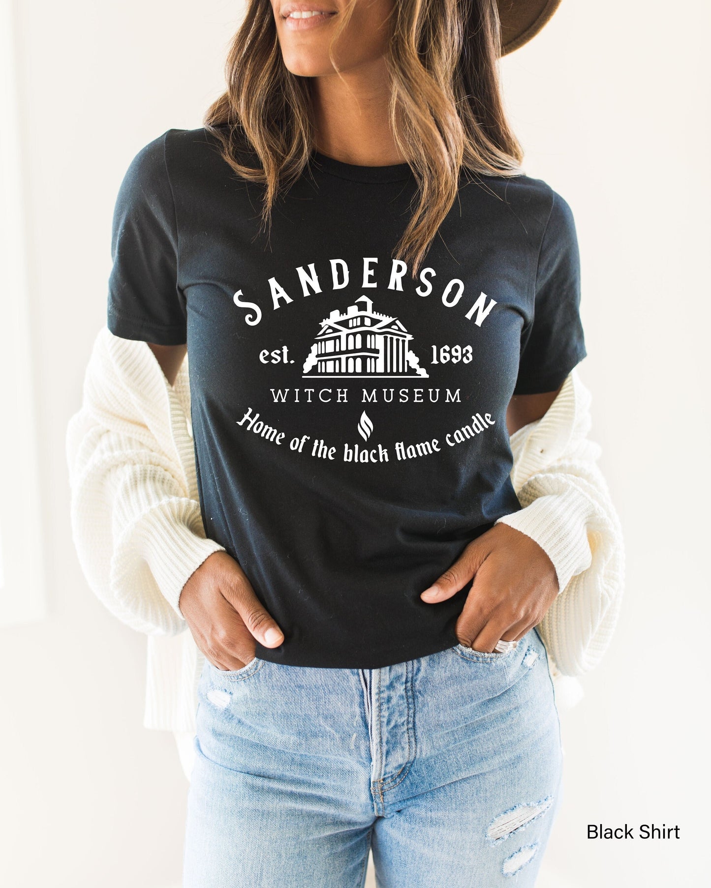 Sanderson Witch Museum Shirt,Trendy Halloween Sweatshirt,Happy Halloween Kids Tops,Women Halloween Witches Tee,Halloween Party Costume,C5407