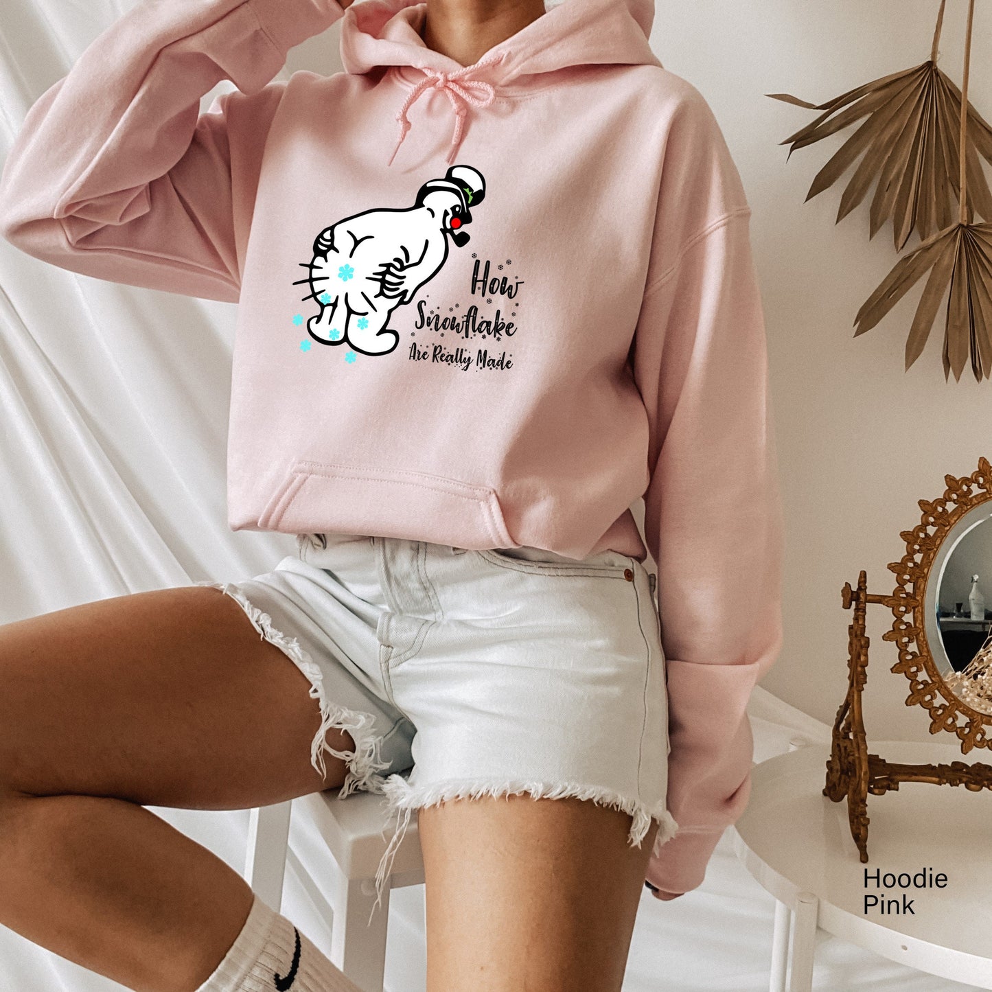 How Snowflake Are Really Made,Funny Snowman Sweatshirt,Funny Christmas Sweater, Holiday Shirt, Winter Shirt, Snowflake Maker Shirt,C6203