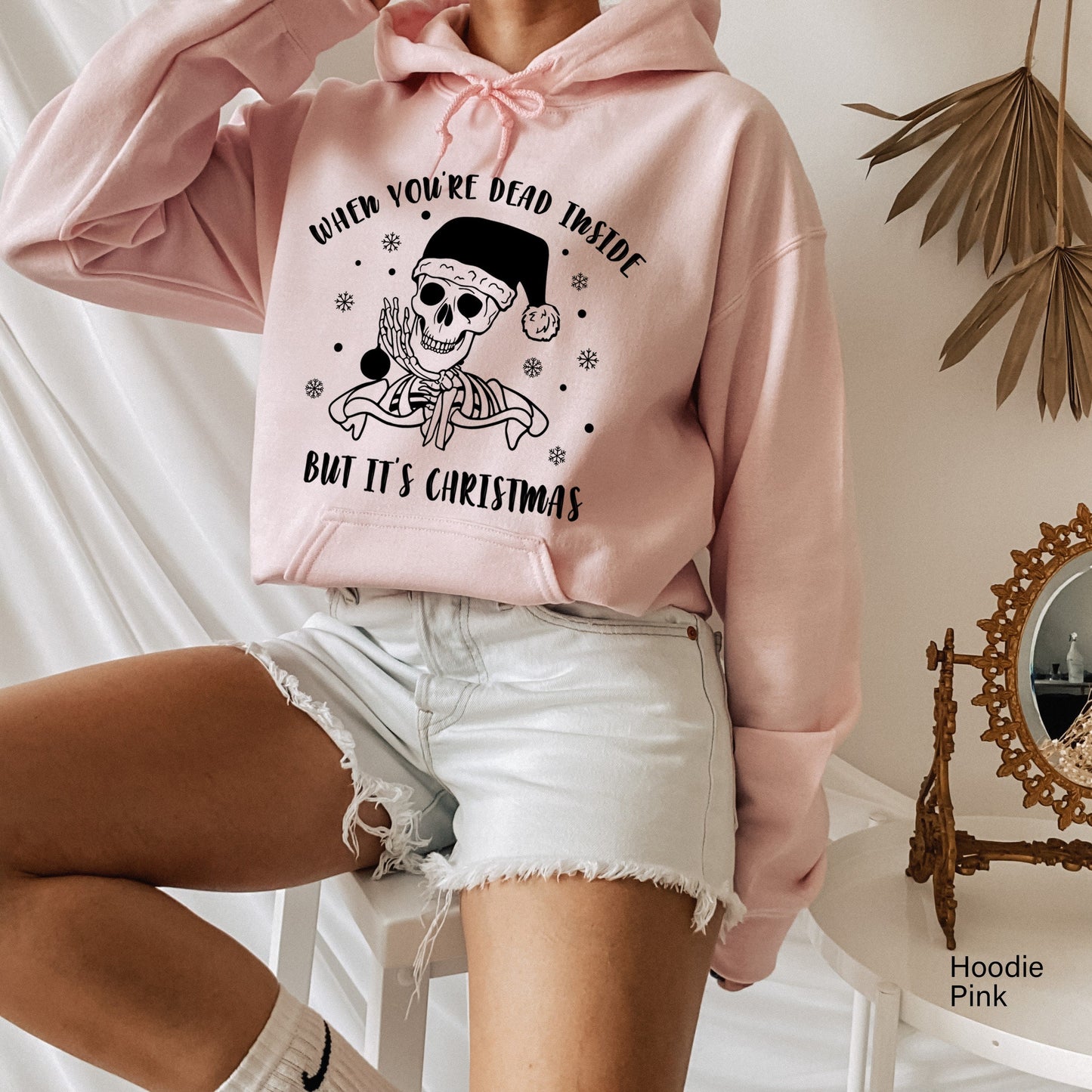 When You're Dead Inside But It's Christmas Season, Funny Christmas Sweatshirt, Christmas Skeleton Sweatshirt, Christmas T-shirts, C6230