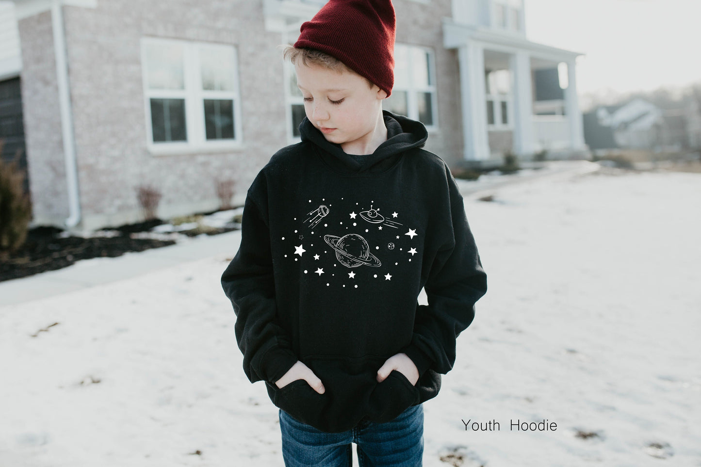 Space Sweatshirt,Planets Hoodie,Crescent Moon Shirt,Star Galaxy Sweatshirt,Saturn Tee,Astronaut Kids Shirt,Astronomy T-Shirt Gift Idea,C6184