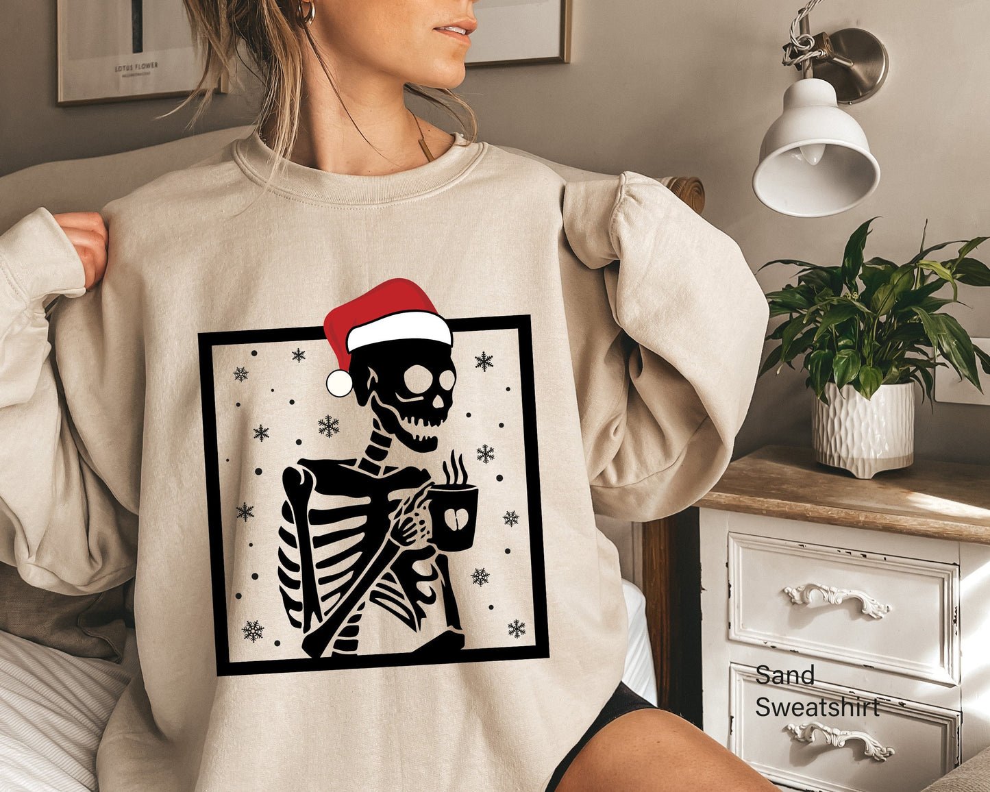 Skeleton Christmas, Skeleton Caffee Christmas Shirt,Goth Christmas Gifts,Spooky Christmas Shirt, Santa Skull, Creepy Christmas Shirt,C6316