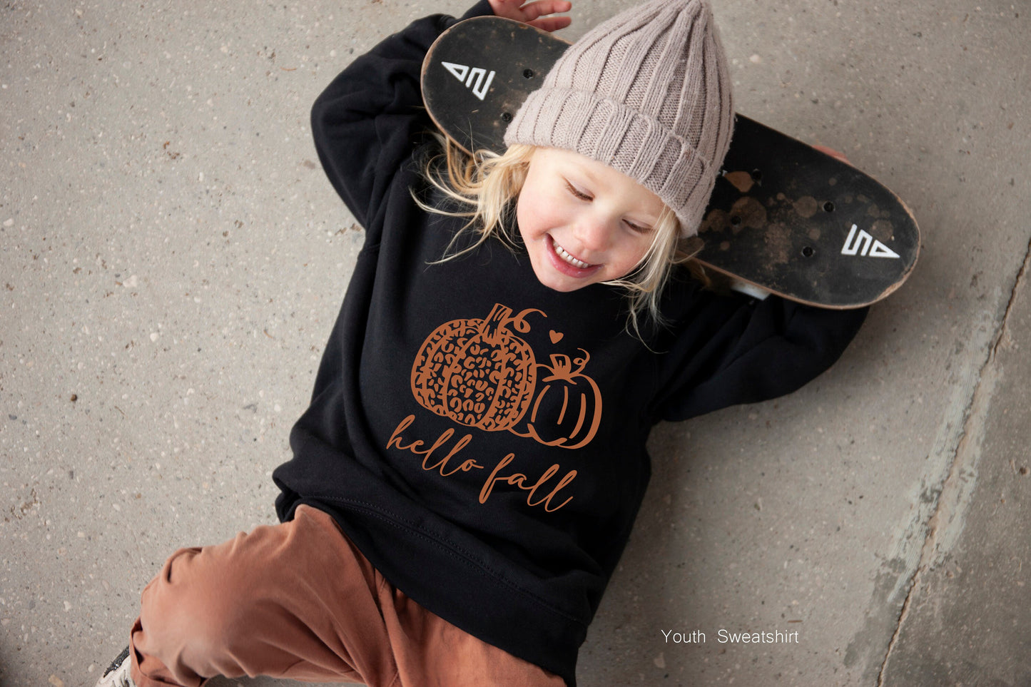 Hello Fall Pumpkin Sweatshirt, Leopard Print Pumpkin Sweatshirt, Pumpkin Sweatshirt, Fall Shirt, Autumn Sweatshirt, C6215