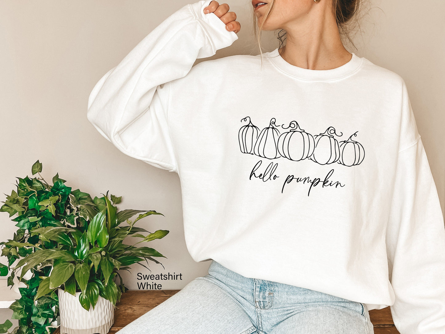 Hello Pumpkin Sweatshirt, Leopard Print Pumpkin Sweatshirt, Pumpkin Sweatshirt, Fall Shirt, Autumn Sweatshirt, C6216