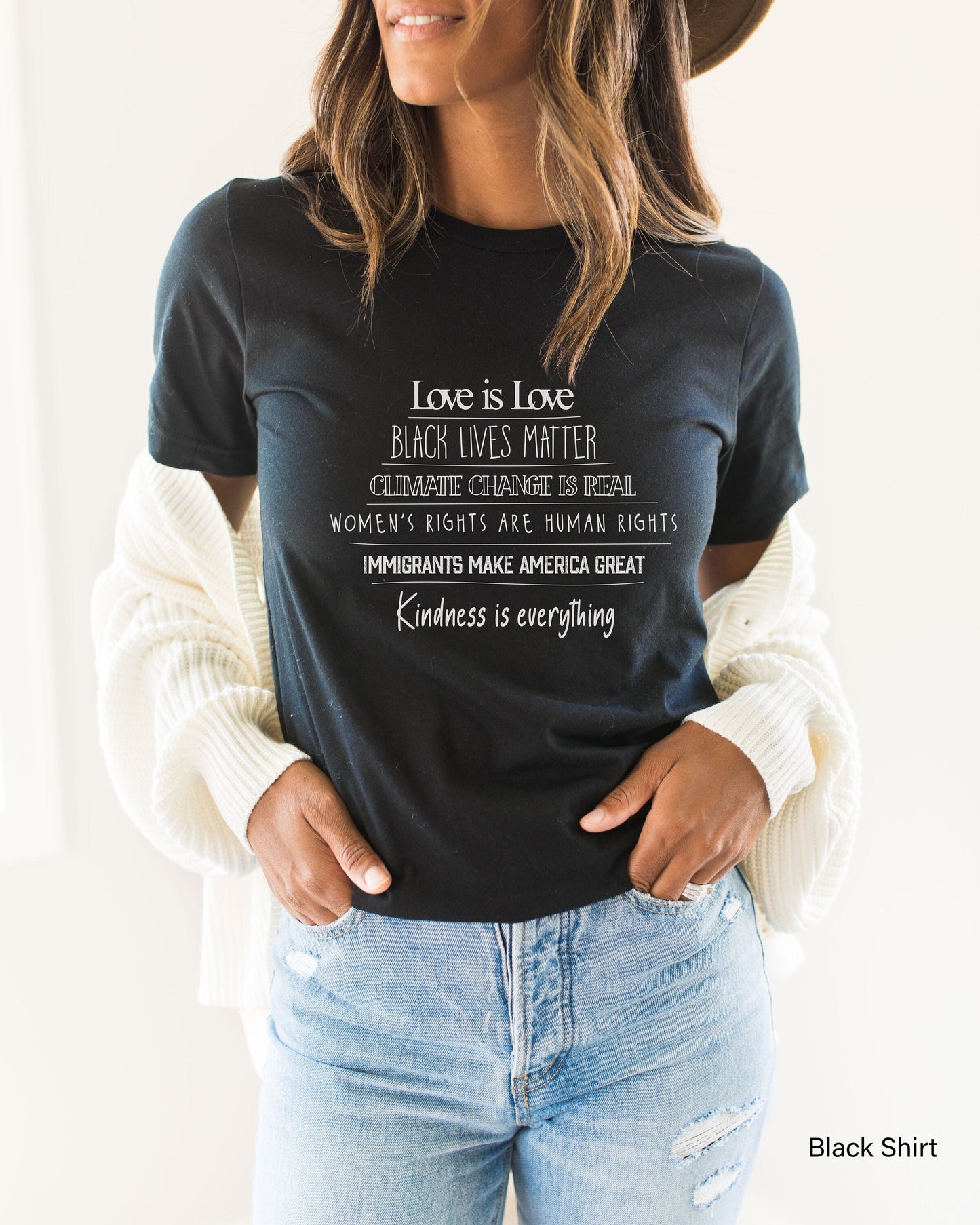 Anti-Trump Shirt, Feminist Shirt for Women, Equality Shirt, Democrat Sweatshirt, Love is Love, Black Lives Matter, Clothe Design, C5006
