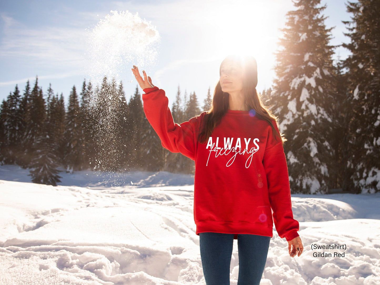Always Freezing Sweatshirt, Winter Hoodie, Christmas Shirt, Cute Christmas shirt , Christmas gift,C6332