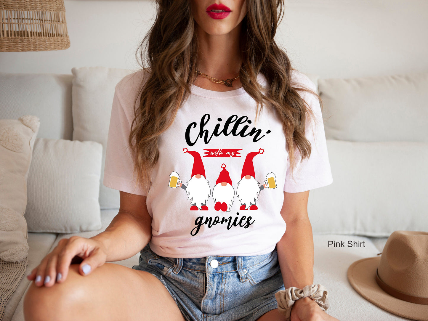 Chillin With My Gnomies Sweatshirt, Funny Chilling Gnomies Shirt, Gnomes Christmas Shirt, Christmas Gnomies Matching Family, C6250