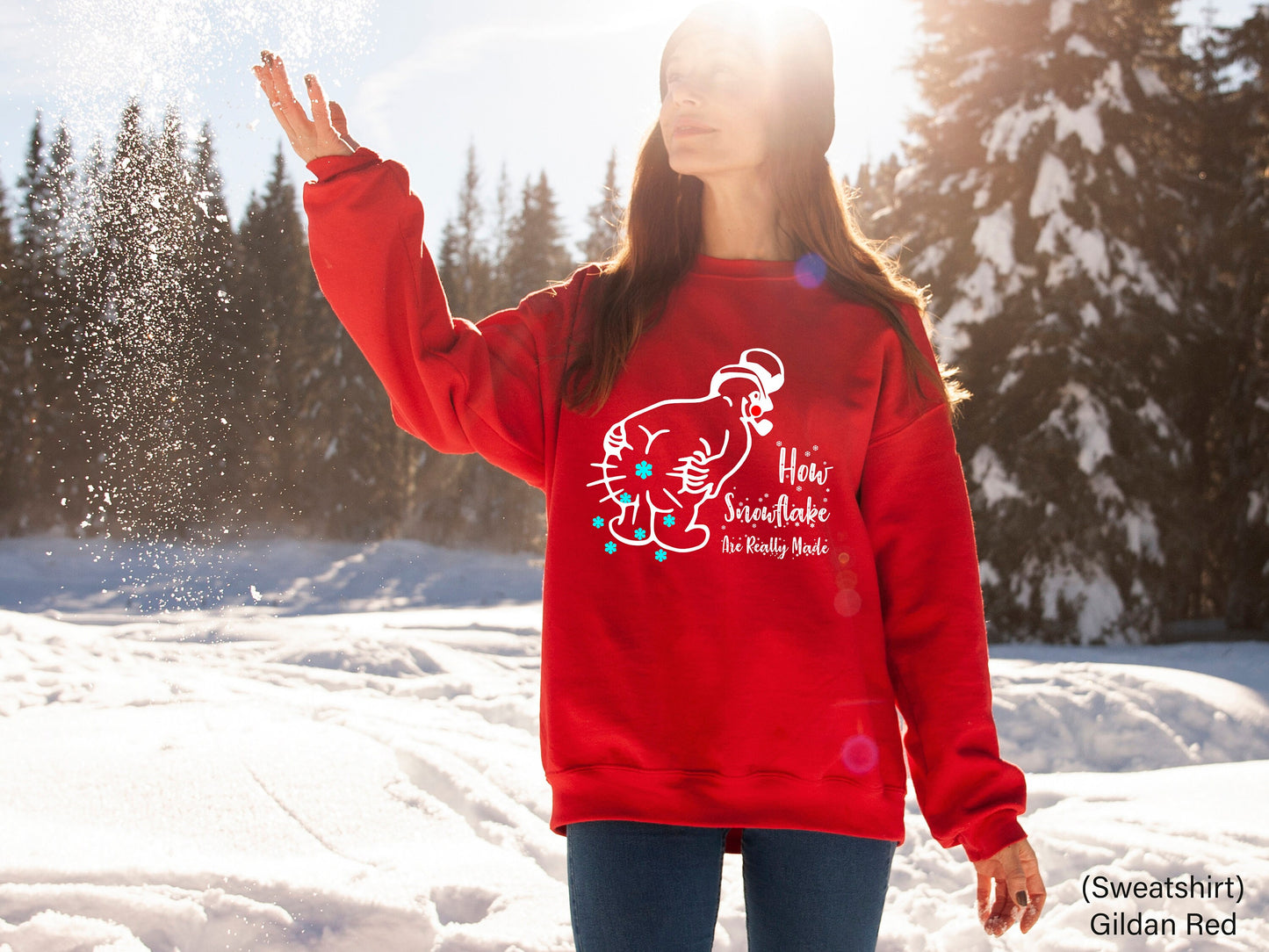 How Snowflake Are Really Made,Funny Snowman Sweatshirt,Funny Christmas Sweater, Holiday Shirt, Winter Shirt, Snowflake Maker Shirt,C6203