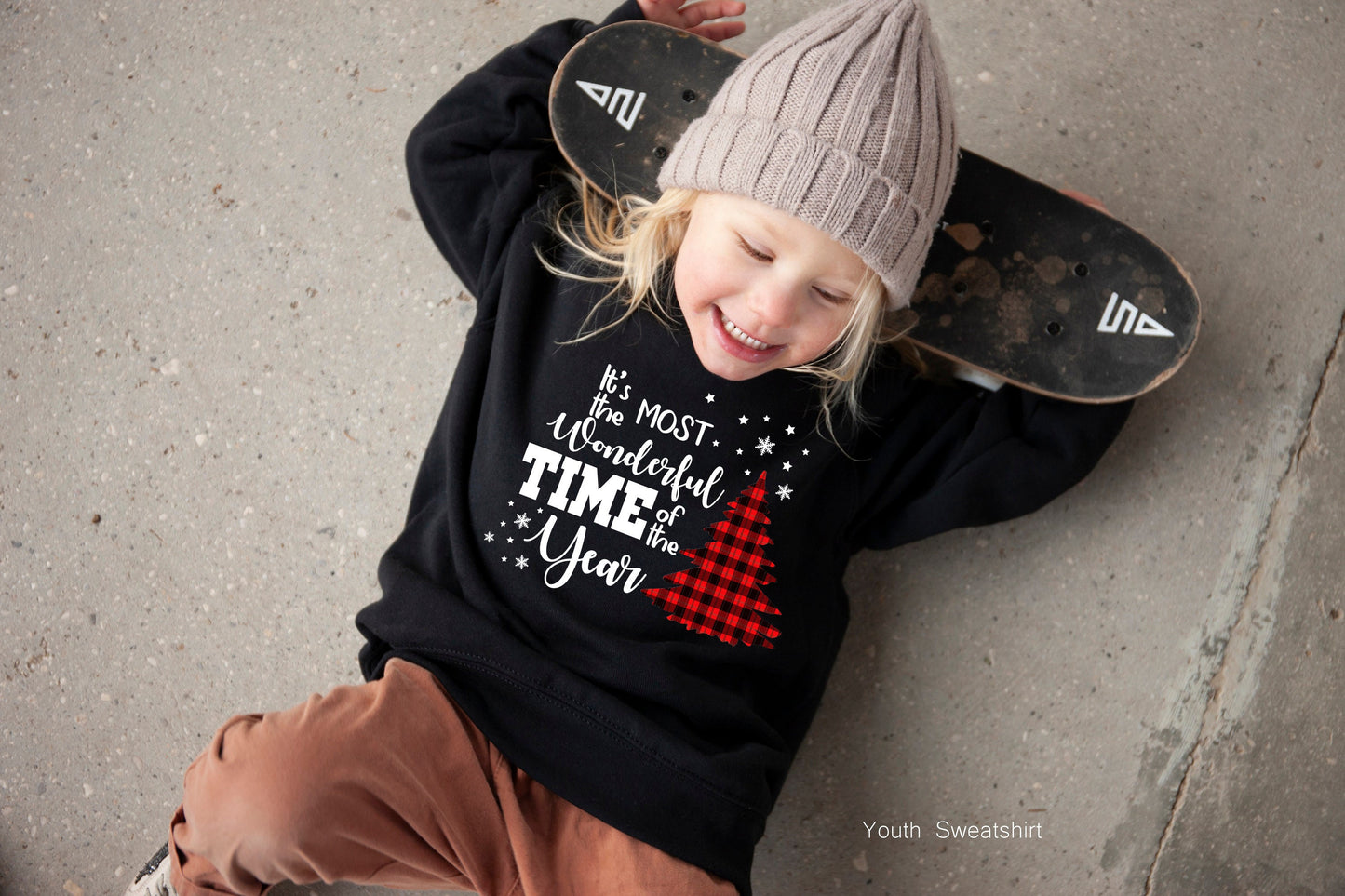 It is The Most Wonderful Time of The Year Sweatshirt, Christmas Sweatshirt, Cute Xmas Shirt, Vintage Red Christmas Truck Sweat, C6269