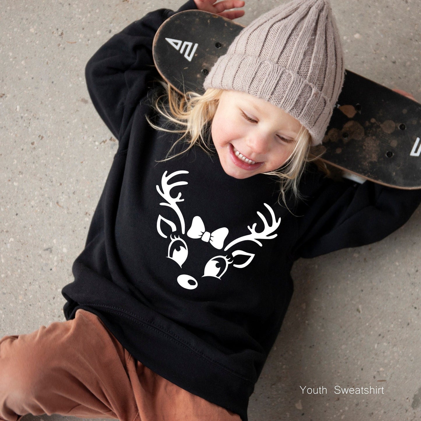 Reindeer Face Shirt,Christmas Family Shirt,Christmas Tee,Christmas Deer Shirt,Christmas Girls Shirt,Reindeer Sweatshirt,Christmas Mom,C6289