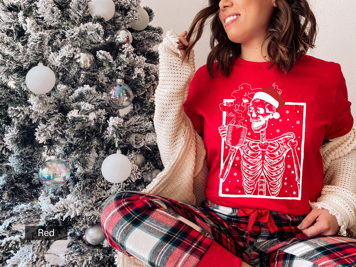 Hot Coffee Skeleton Sweathirt,Skeleton Drinking Coffee Sweatshirt,Skeleton Christmas Sweatshirt,Skull Shirt,Oversize,Christmas Gift,C6239