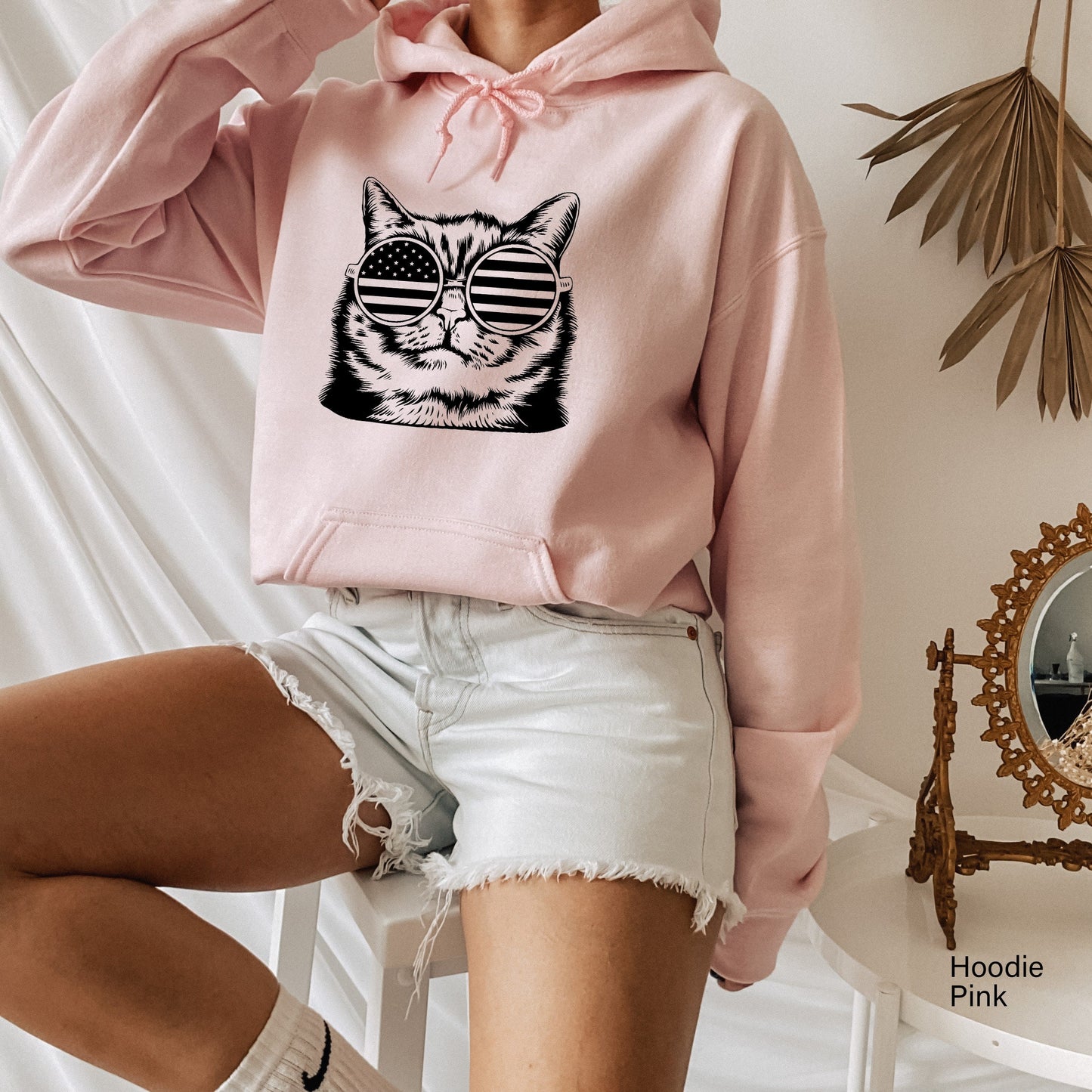 USA Cat Sweatshirt, Americana Cat, Cat T-Shirt, Kitty Kitten Lover Gift, Funny Patriotic Shirt, America USA 4th Of July, C6413