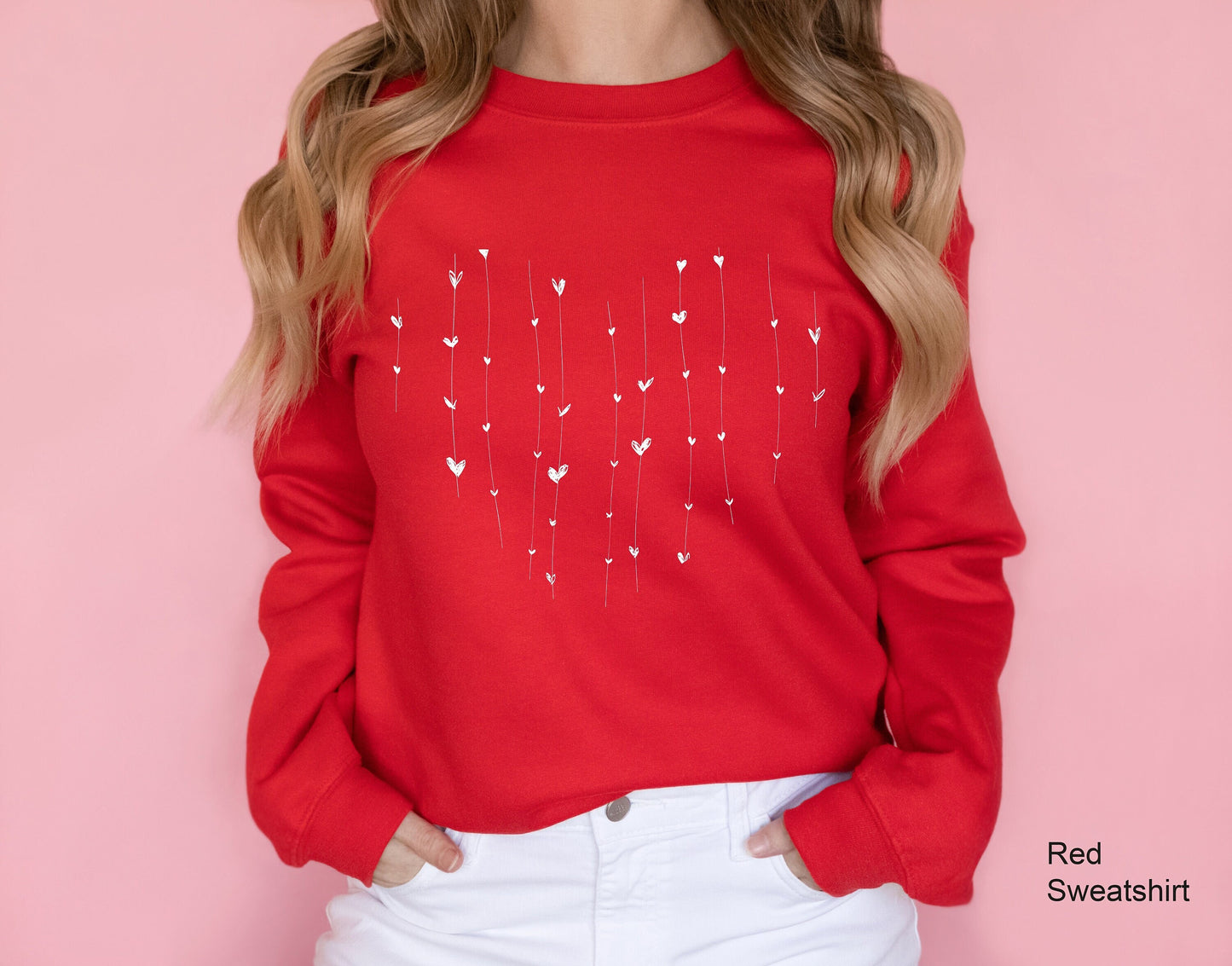 Hearts Sweatshirt, Heart Shirt, Valentines Day Shirts For Women, Cute Heart T-shirt, Cute Valentine Shirt, Valentines Day Shirt,C6374