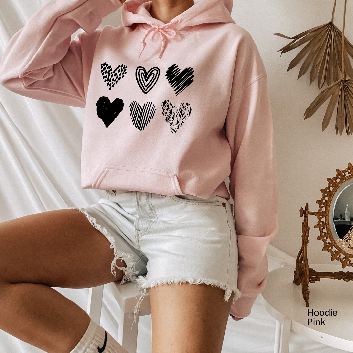 Valentines Day Sweatshirt, Heart Shapes Shirt, Heart Shirt, Valentines Day Shirts For Women, Cute Heart T-shirt, Cute Valentine Shirt, C6375