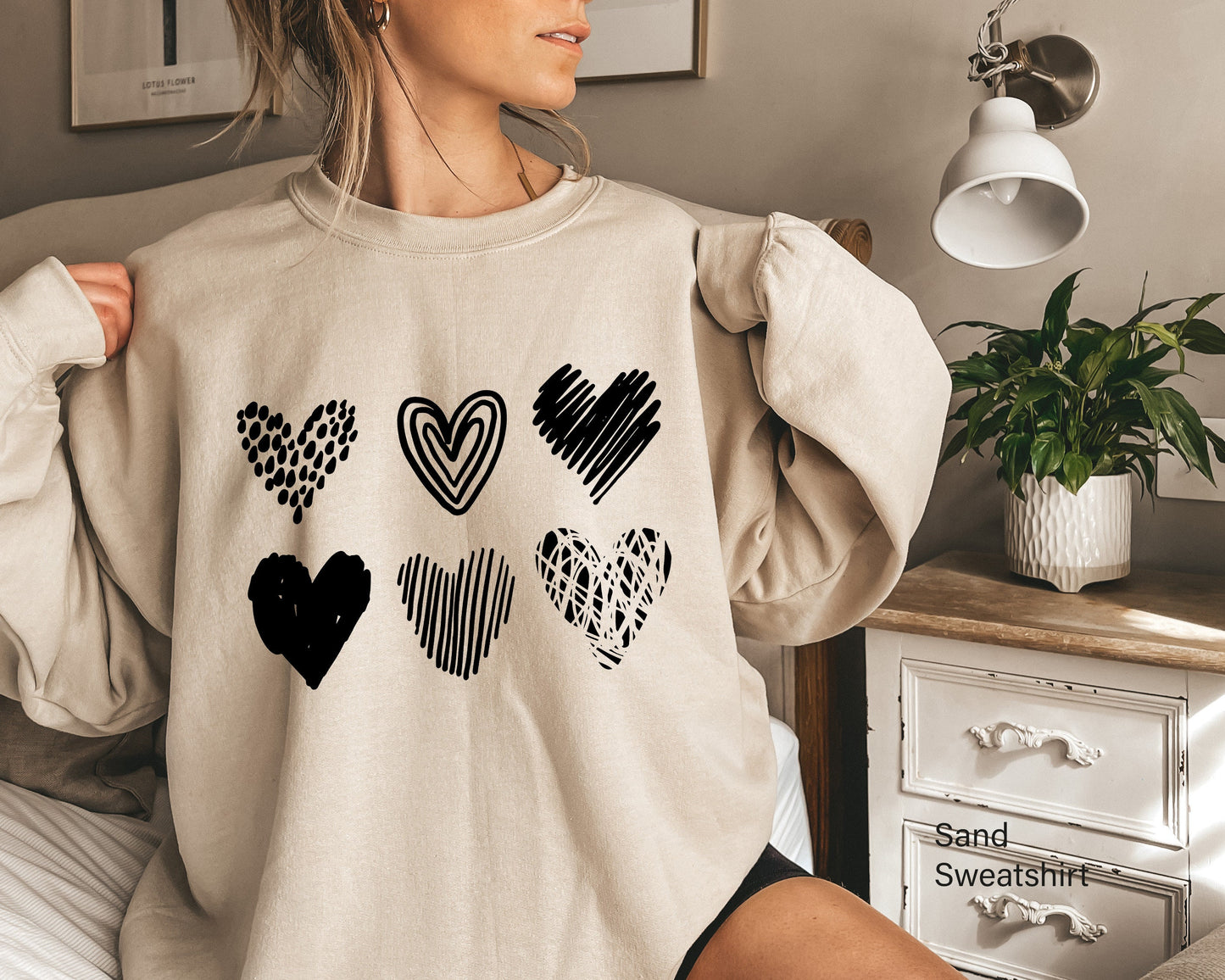Valentines Day Sweatshirt, Heart Shapes Shirt, Heart Shirt, Valentines Day Shirts For Women, Cute Heart T-shirt, Cute Valentine Shirt, C6375