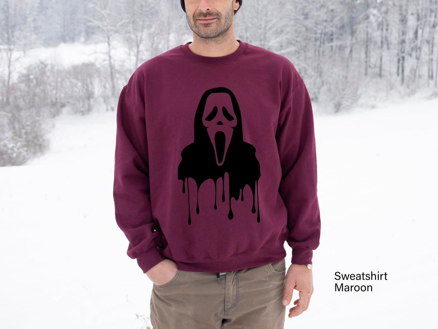 Scream Sweatshirt, Horror Shirt, Halloween Shirt, Fall Shirt, Ghost Scream Shirt, Horror Gift, Halloween Gift, Horror Movie Gift, C6450