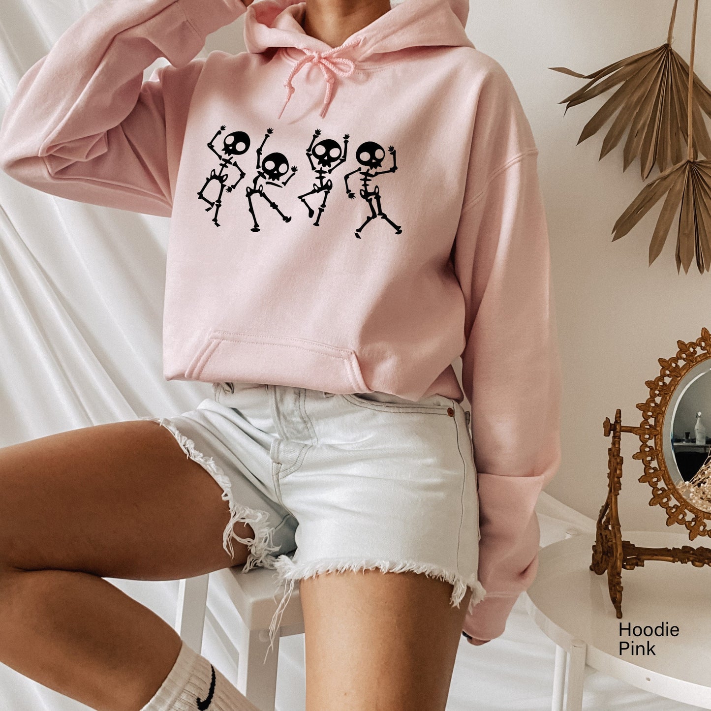 Dancing Skeleton Shirt,Birthday Skeletons Sweatshirts,Fall Women Sweater,Oversized Halloween Hoodies,Halloween Party,Halloween Costume,C6393