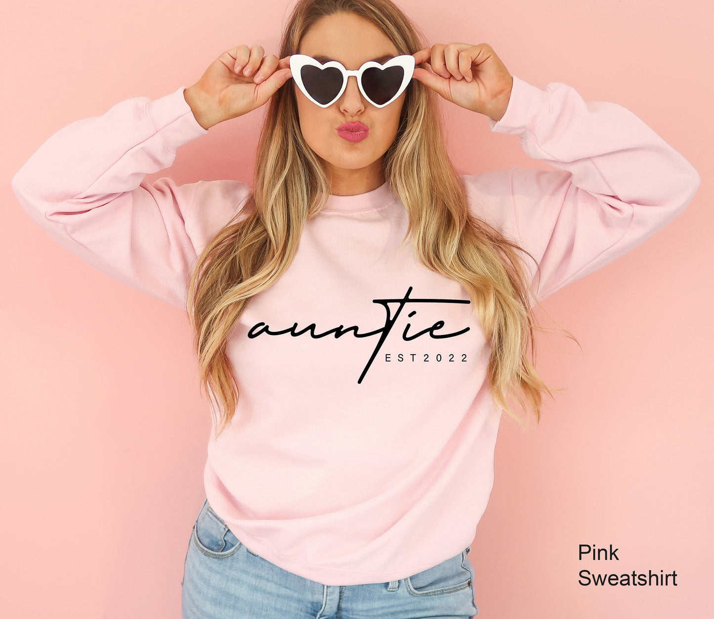 Customized Auntie Est 2022 Sweatshirt, Auntie Sweater, Funny Aunt Shirt, Aunt Sweatshirt, Birthday Gift Aunt, Sister Shirt, C6477