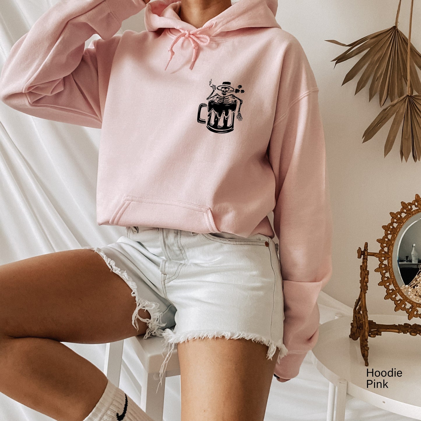 Skull Skeleton Alcohol Beer Sweatshirt, Beer Shirt, Skeleton Shirt, Skeleton Hoodie, Skeleton Drinking Beer Sweatshirt, Skull Shirt, C6427