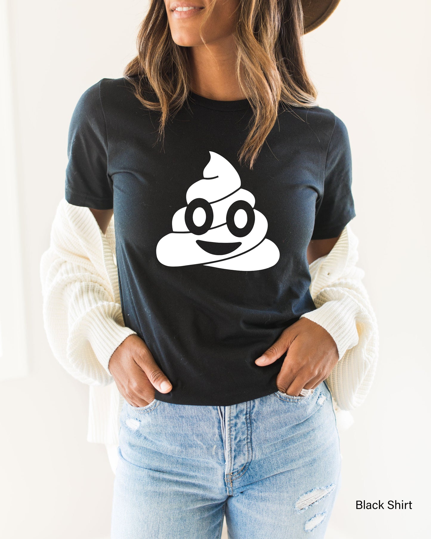 Poop Emoji Sweatshirt, Poop Smile Shirt, Poop Shirt, Emoji, Poop, Funny Poop Shirt, Emoji Birthday Shirt, Emoji Birthday, C6445