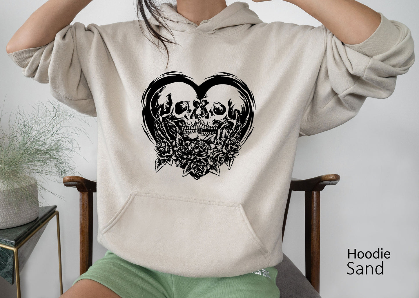 Kissing Skeletons Sweatshirt, Skeleton Shirt, Gothic Shirt, Skull Tee, Couple Shirt, Cool Skeleton T-Shirt, Skeleton Valentine, C6466
