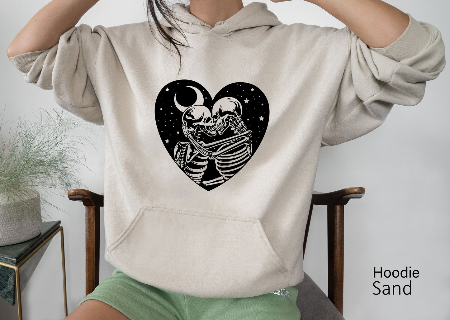Skeleton Kissing Sweatshirt, Love Never Dies Tee, Romantic Shirt, Valentine's Day, Valentine's Shirt, C6467