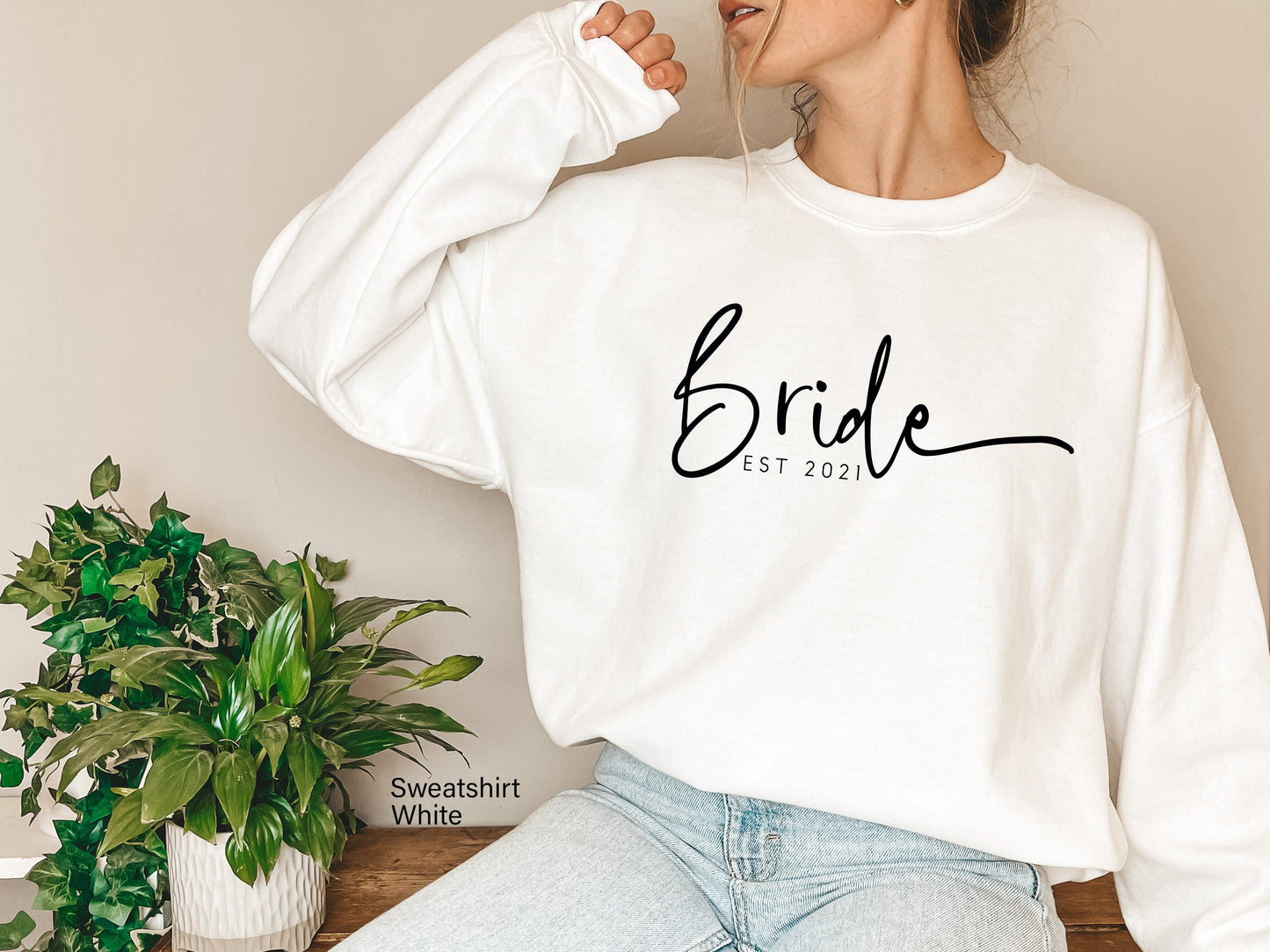 Trendy Bride Sweatshirt,Est 2022 Hoodie,Bride Gift,Wifey Shirt,Just Married Tshirt,New Bride Tee,Bridal Shower Gift,Honeymoon Shirts,C5837