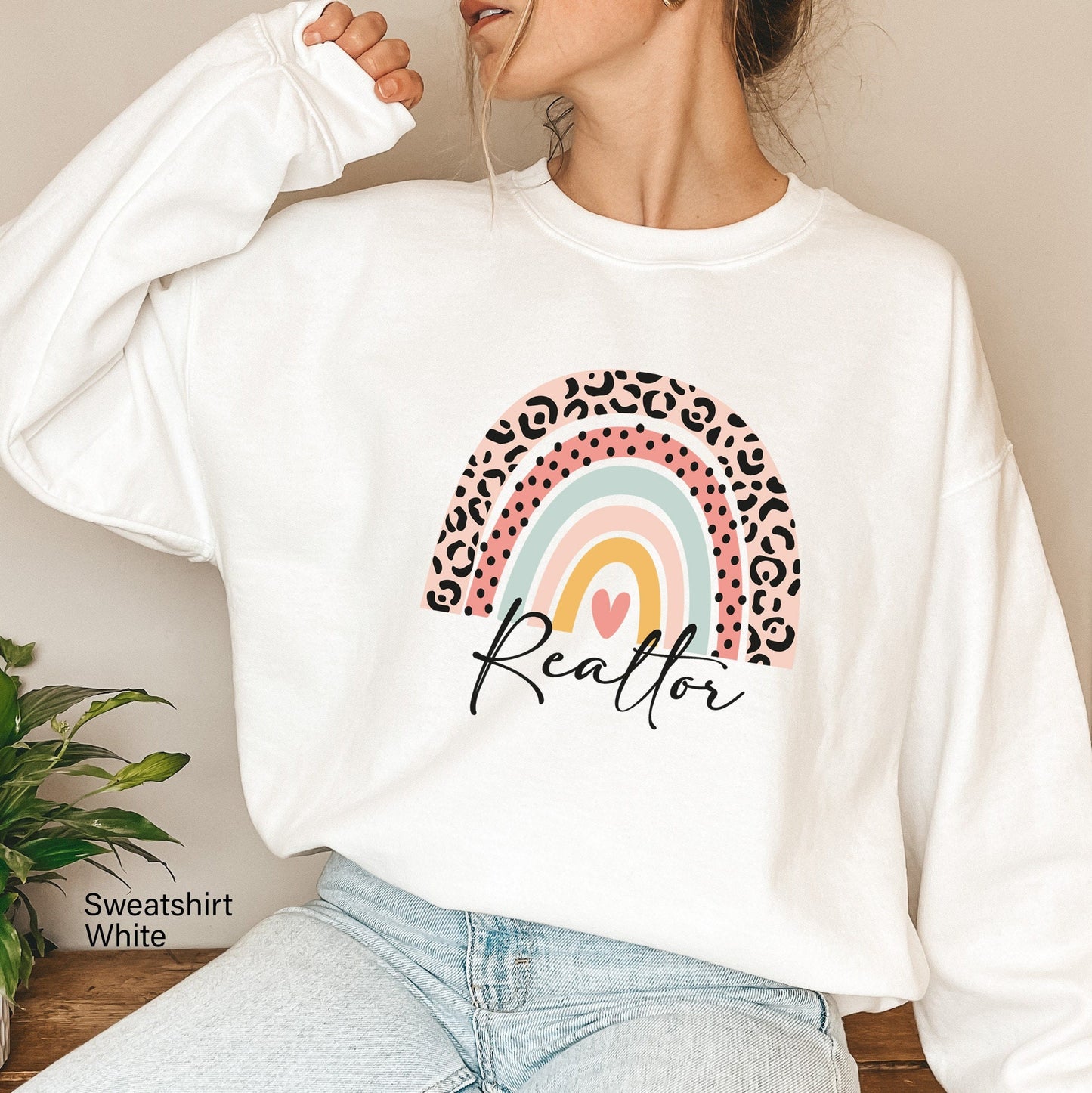 Realtor Sweatshirt,Real Estate Agent Shirt,Realtor Sweatshirt,Gift for Real Estate Agent,House Sweatshirt,Realtor TShirt,Leopard Shirt,C6227