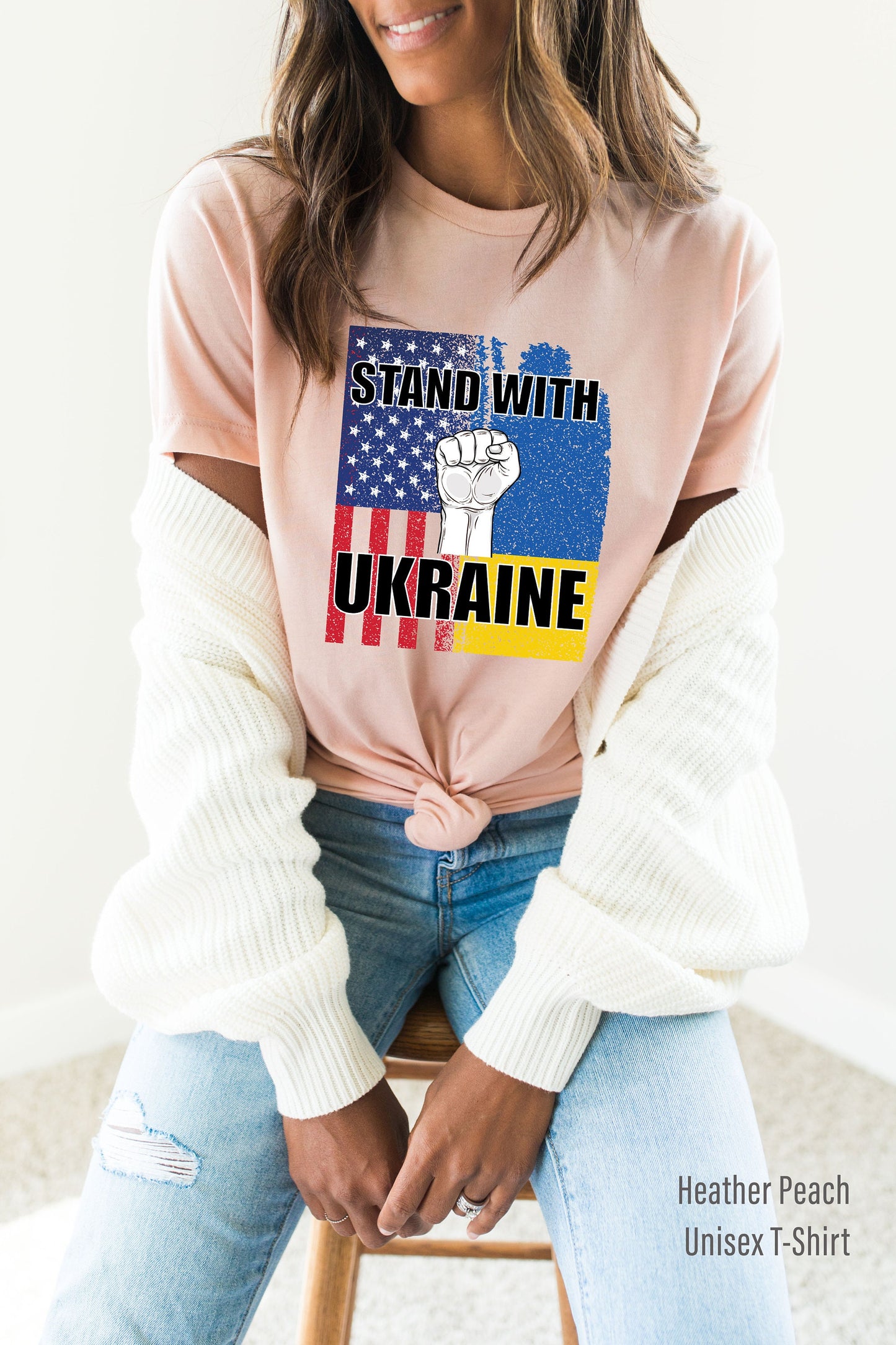 Stand with Ukraine Shirt, No War Shirt, Ukrainian Flag Shirt, Ukraine Peace Shirt, Ukraine People Shirt, Свитшот Украина, C6605