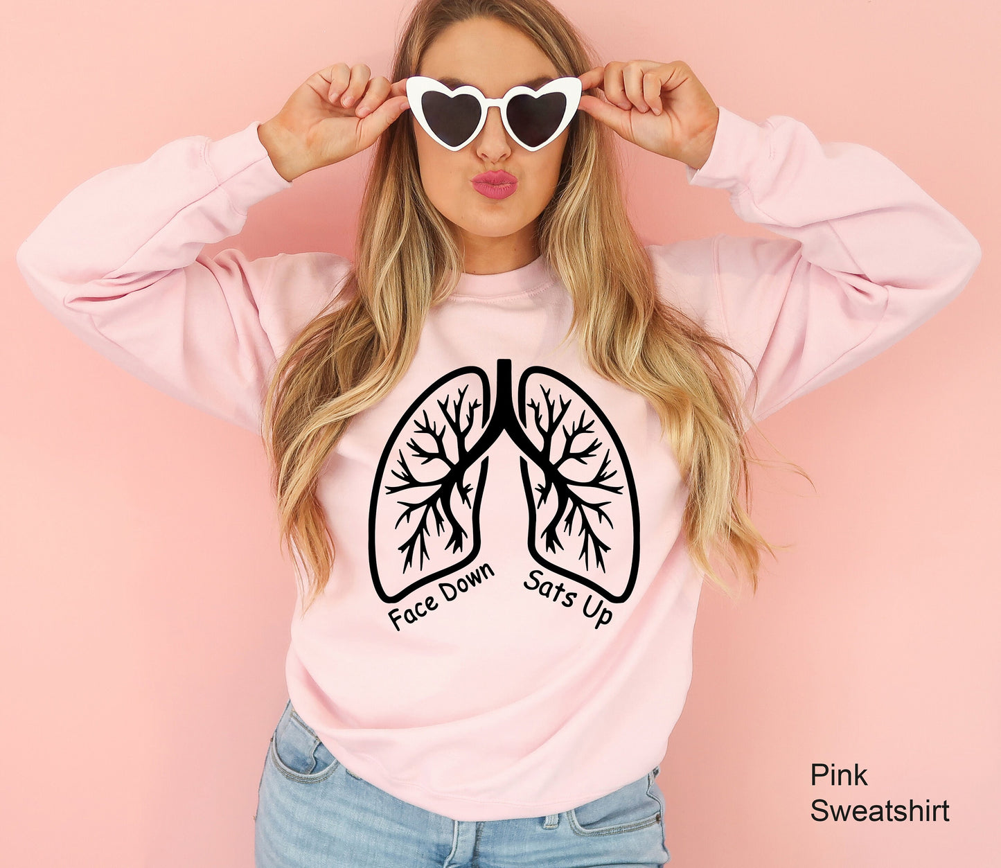 Healthcare Worker Sweatshirt, Face Down Sats Up TShirt, Nursing Hoodie, Team Lung Shirt, Gift For Nurses, Nursing Tee, C6612