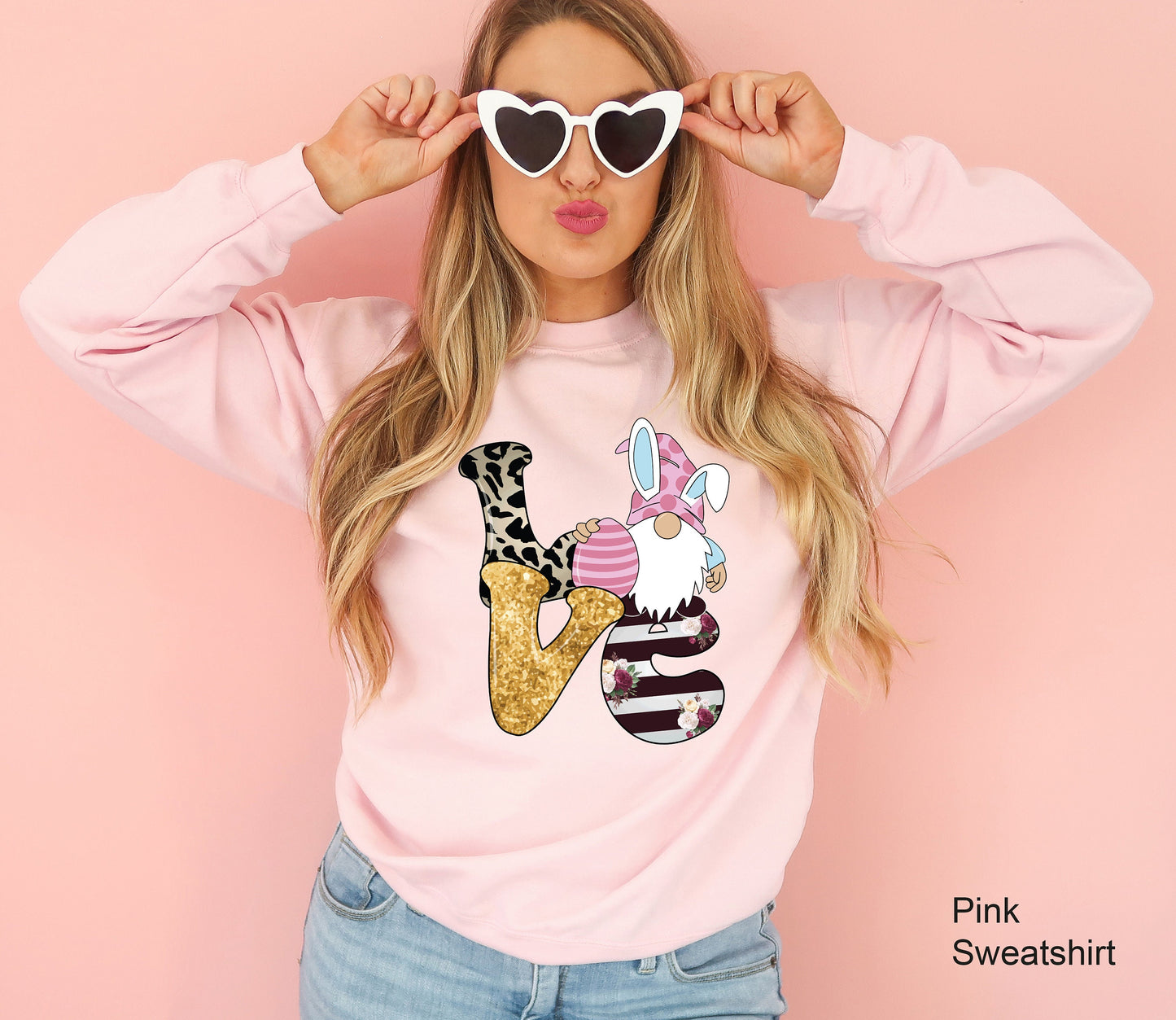Love Sweatshirt,Cute Gnome Hoodie,Love Sweater,Funny Matching Shirt,Trend Bride T-shirt,Gift For Girl Girlfriend,Valentines Day Gift,C6664