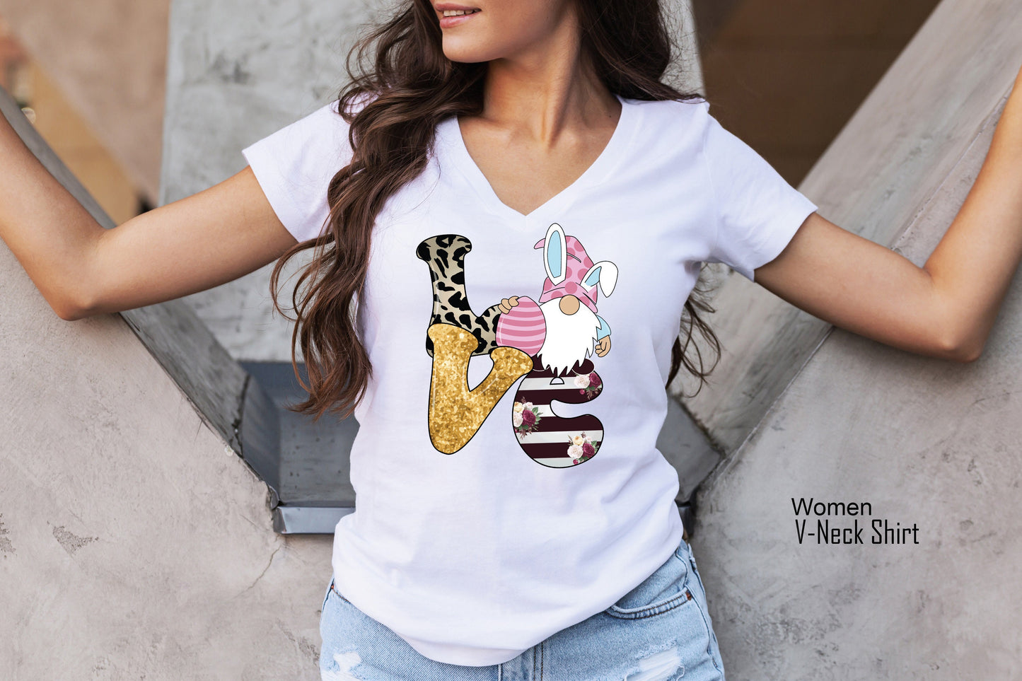 Love Shirt,Cute Gnome Tshirt,Love Tanks,Funny Matching Tank Tops,Trend Bride T-shirt,Gift For Girl Friend,Valentines Day,Gift for Her,C6664