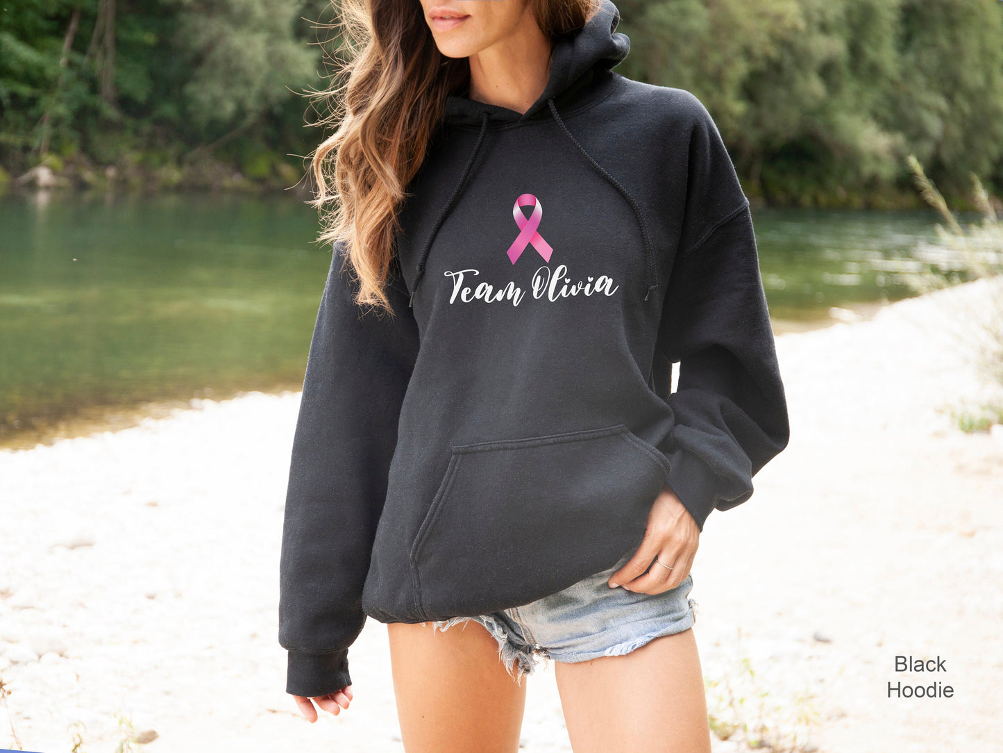 Personalized Team Cancer Sweatshirt, Breast Cancer Hoodie, Motivational Shirt, Cancer Awareness T-shirt, Cancer Support Team Shirt, C6671