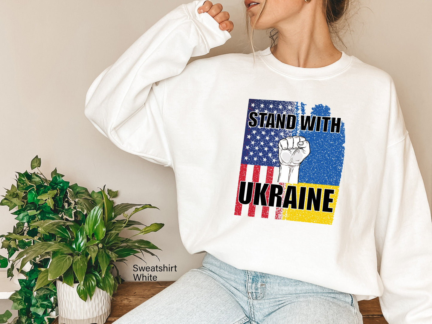Stand with Ukraine Sweatshirt, Ukrainian Flag Hoodie, No War Shirt, Ukraine Peace Shirt, Ukraine People Shirt, Свитшот Украина, C6605