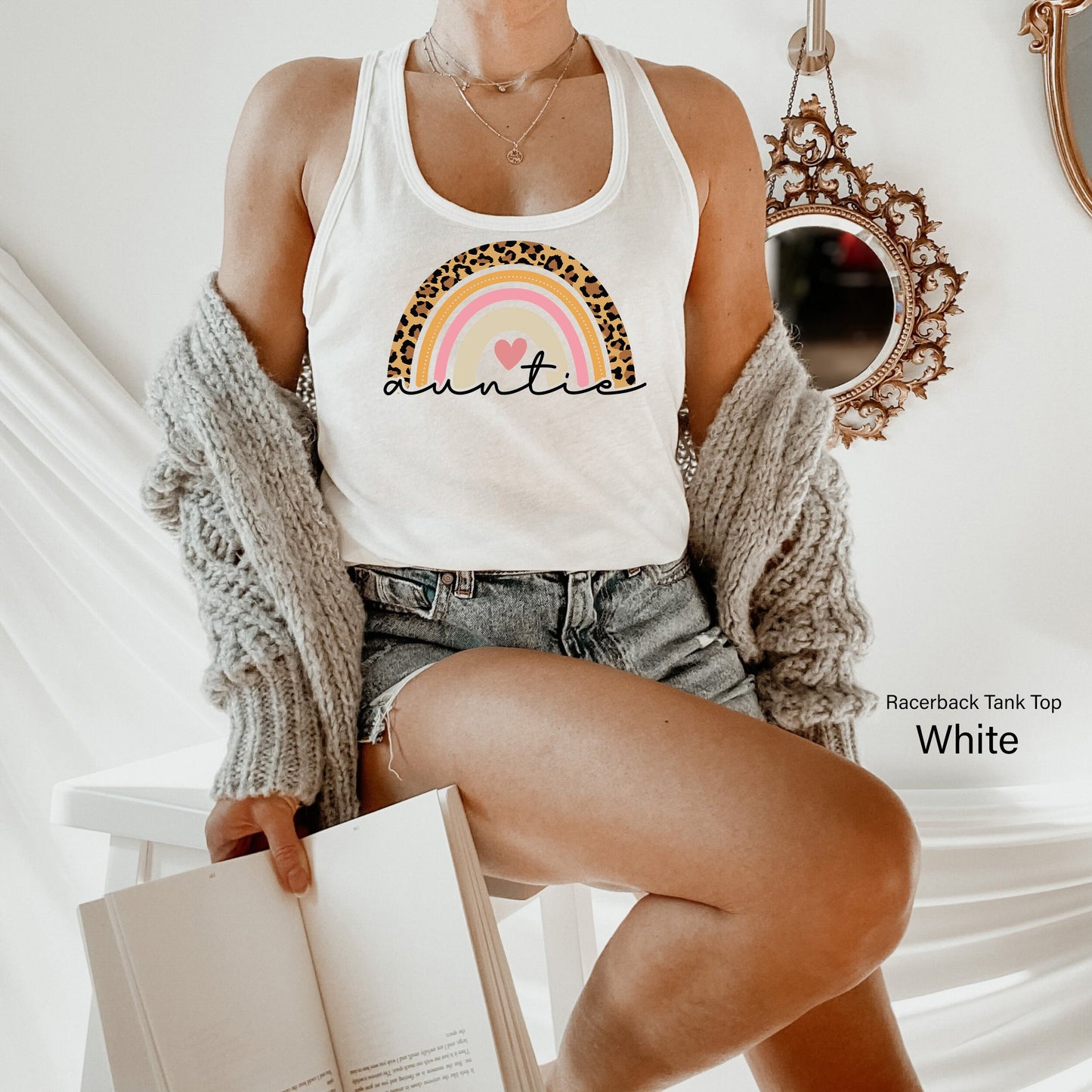 Auntie Rainbow Shirt, Auntie Love Shirt, Aunt Tee Shirt, Pregnancy Announcement, Tia Shirt, Aunt To Be Shirt, Birthday Gift Aunt, C6723