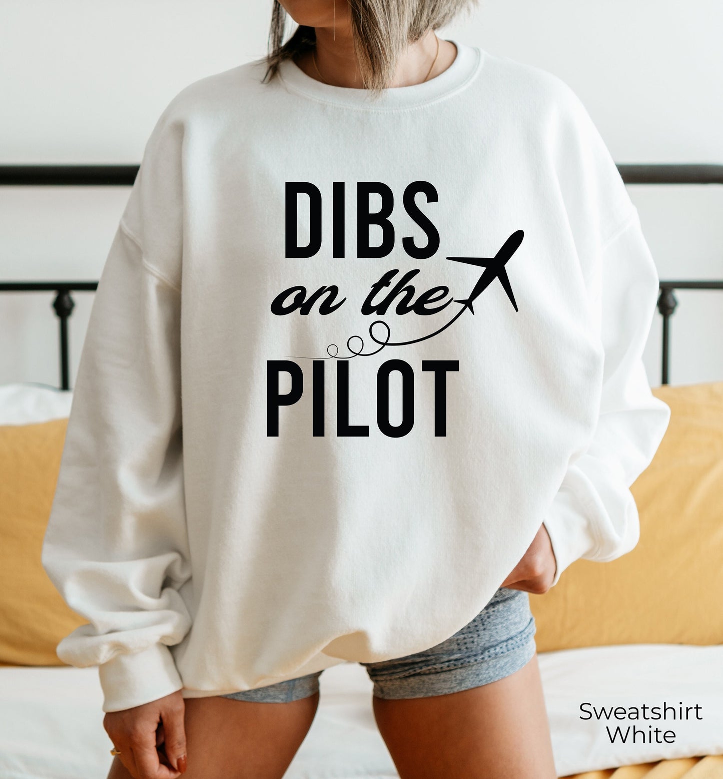 Dibs on the Pilot Sweatshirt,Trendy Aviation Gifts,Cool Student Pilot Gifts,Plane Hoodie,Funny Airplane Shirt,Pilot Girlfriend Tshirt, C6728