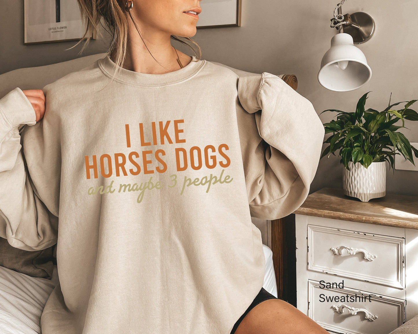I Like Horses Dogs And Maybe 3 People Sweatshirt, Gift For Horse Owner, Horse Gift, Horse Lover Hoodie, Girls Horse Shirt, C6732