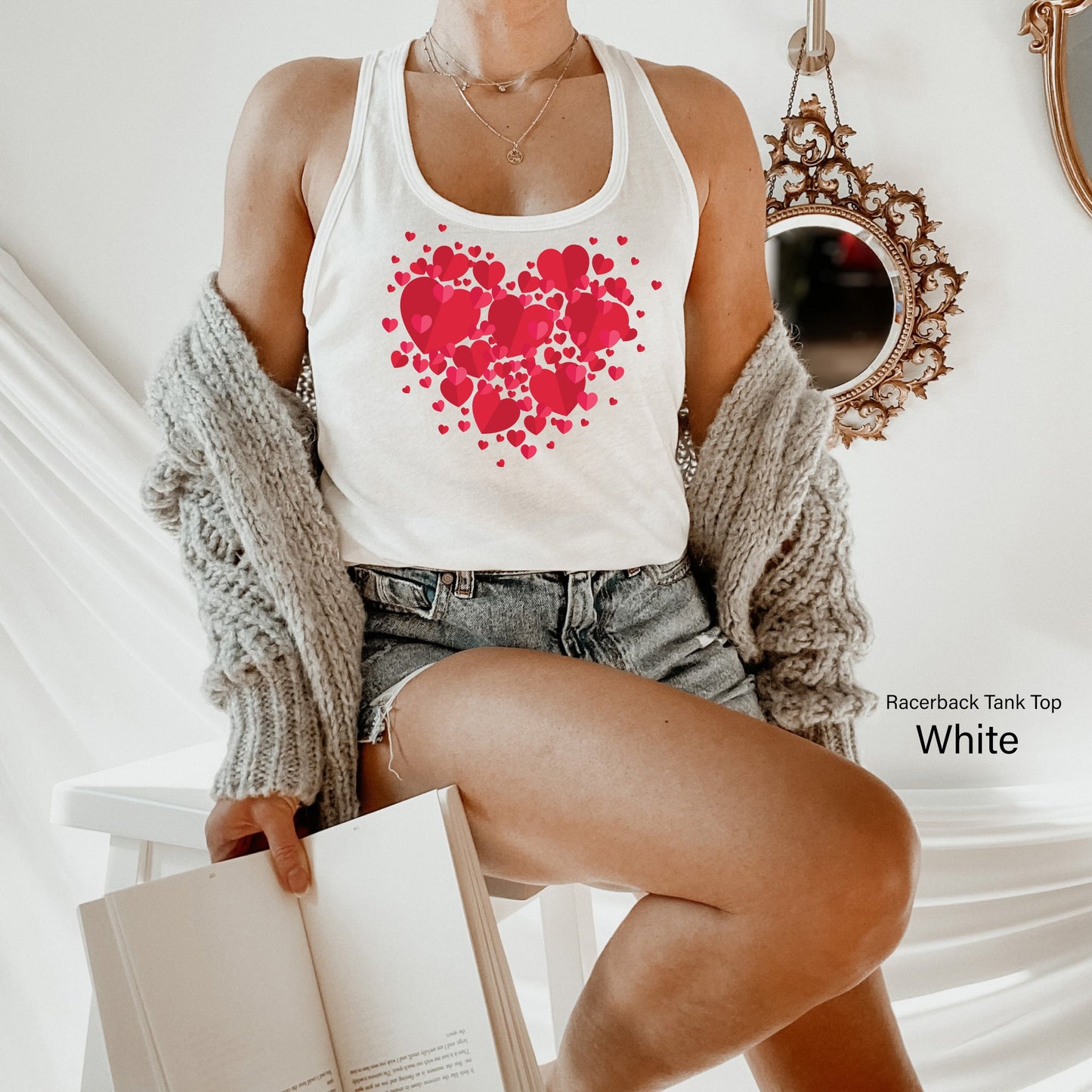 Double Heart Shirt, Valentine Heart Tee, Teacher Gift Shirt, Mothers Day Gift Shirt, Love Shirt, Gift For Mom, Heart Tee, C6719