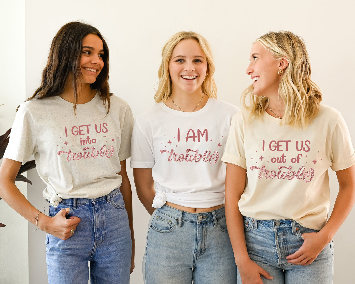 I Get Us Into Trouble Sweatshirt, I'm Trouble Shirt, Bff Hoodie, Siblings Outfit, Best Friend Shirt, Roommate Shirt, C6722