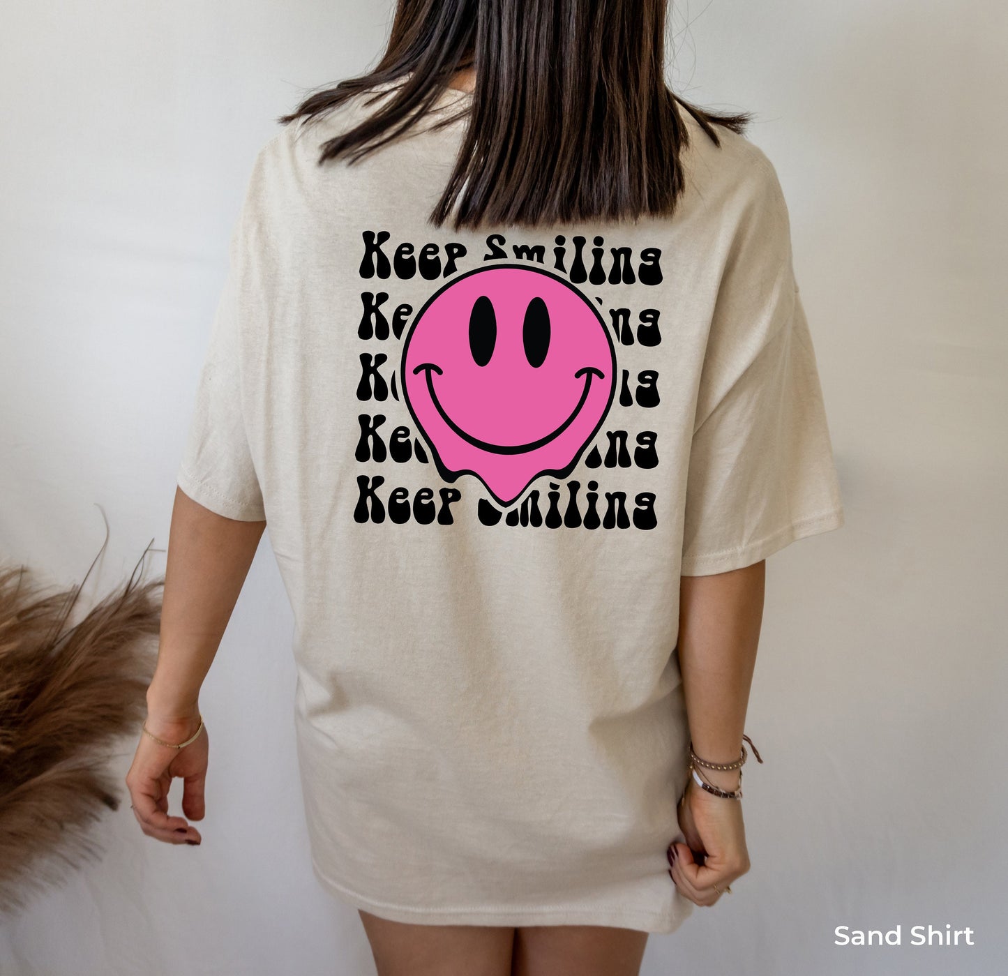 Keep Smiling Shirt, Trendy Vintage Shirts, Very Cute and Super Sleep Shirt, C6807