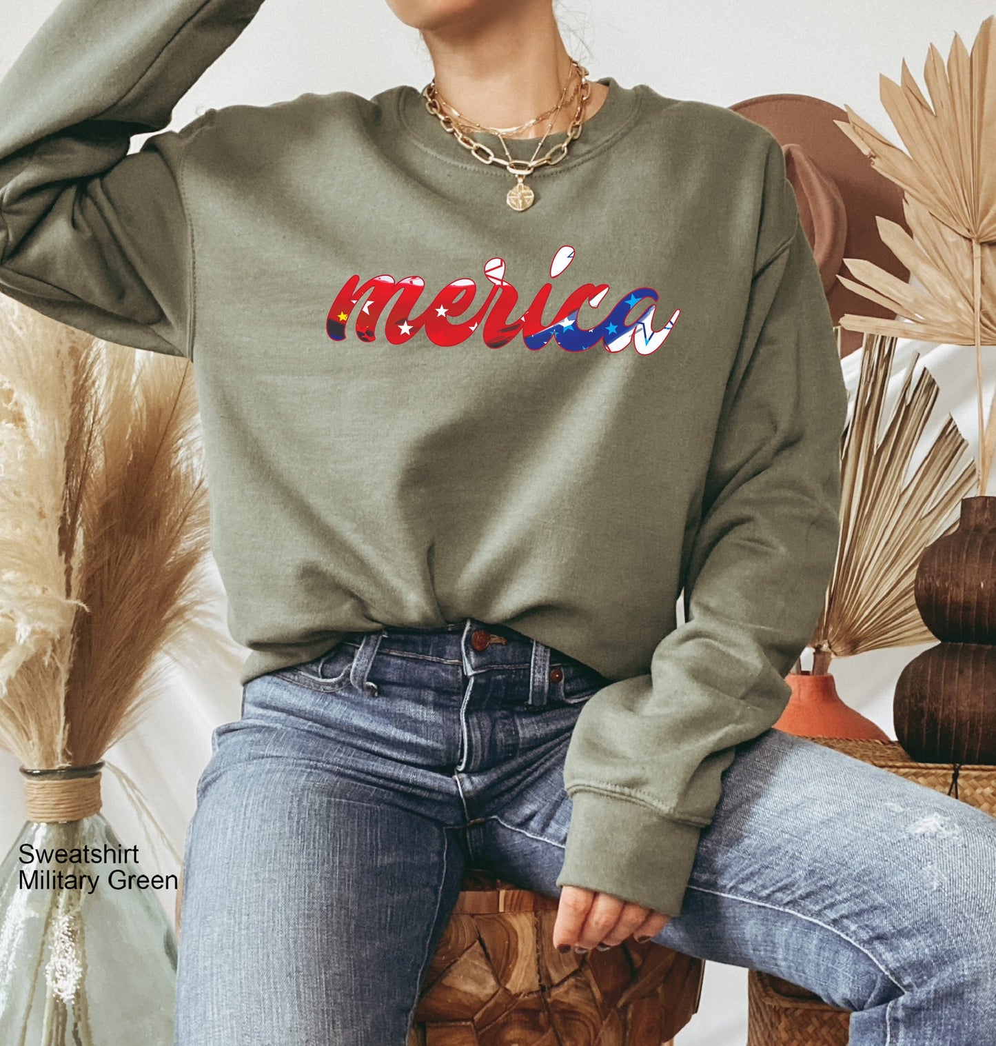 Merica Sweatshirt, American Flag Sweatshirt, America Hoodie, 4th of July Hodie, Memorial Day Shirt, Patriotic Shirt, Freedom Shirt, C6823