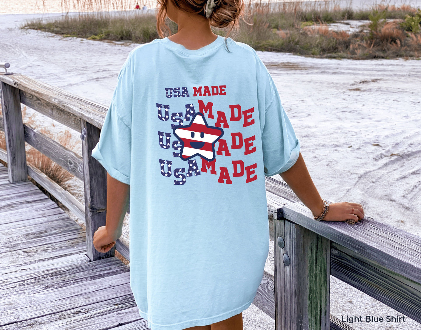 Made in the USA Shirt,USA Star,July 4th,America Flag T-shirt,USA Smiley Tee,Fourth of July Party Shirt,Memorial Day Shirt,Patriotic,C6839