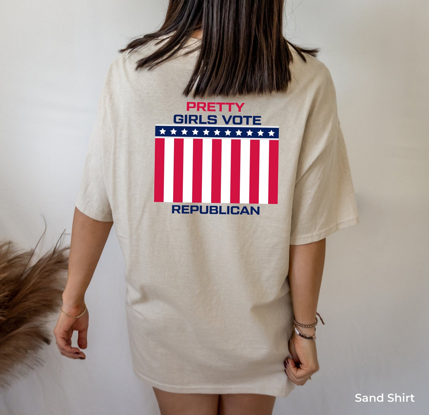 Pretty Girls Vote Republican Tshirt, Conservative Woman Gifts, Freedom Shirt, Republican Women's Crewneck Shirt, C6853