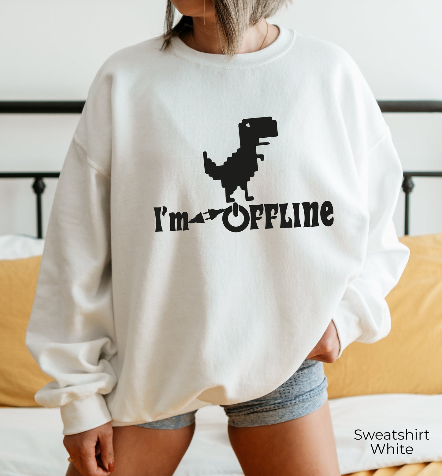 Offline Sweatshirt, Gaming Gift, Geek Gift For Her, Nerdy Gifts For Him, Video Game Sweatshirt, Gifts For Gamer, Fathers Day Gift, C6880