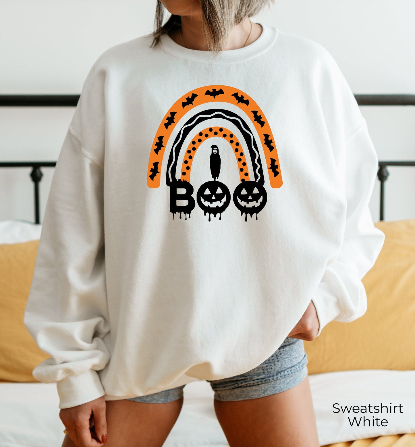 Halloween Boo Shirt,Halloween Rainbow shirt,Halloween Party, Halloween Spooky Shirt, Shirt,Halloween Funny Tee, C6111